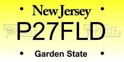 P27FLD New Jersey License Plate