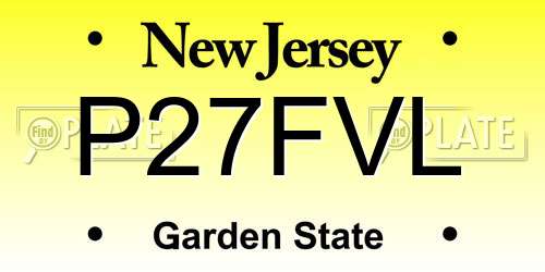 P27FVL New Jersey License Plate