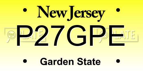 P27GPE New Jersey License Plate