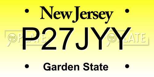 P27JYY New Jersey License Plate