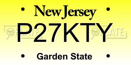 P27KTY New Jersey License Plate