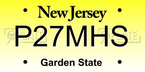 P27MHS New Jersey License Plate