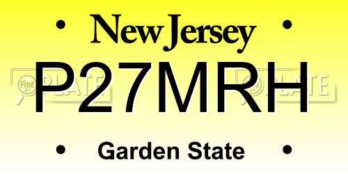 P27MRH New Jersey License Plate