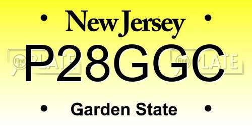 P28GGC New Jersey License Plate