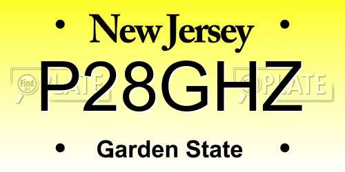 P28GHZ New Jersey License Plate