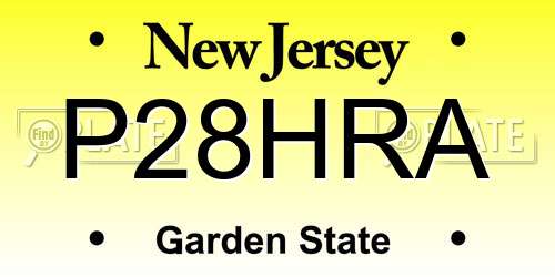 P28HRA New Jersey License Plate
