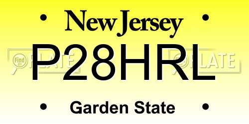 P28HRL New Jersey License Plate