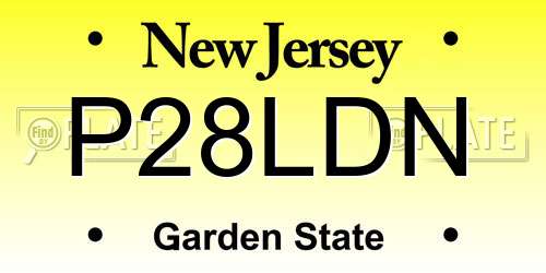 P28LDN New Jersey License Plate