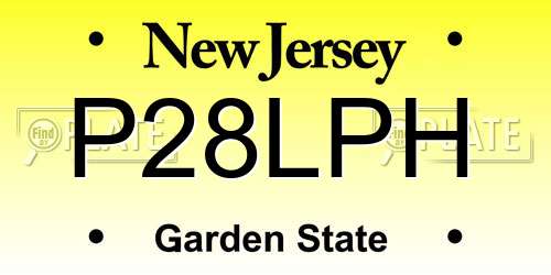 P28LPH New Jersey License Plate