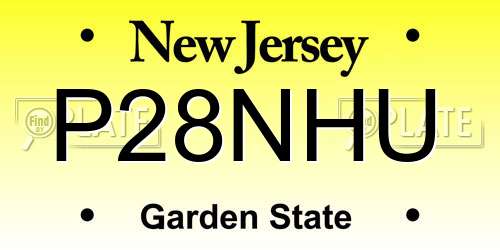 P28NHU New Jersey License Plate