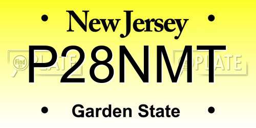 P28NMT New Jersey License Plate