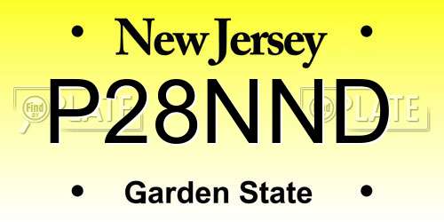 P28NND New Jersey License Plate