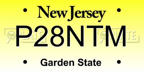 P28NTM New Jersey License Plate