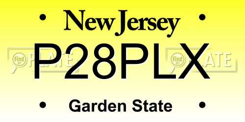 P28PLX New Jersey License Plate