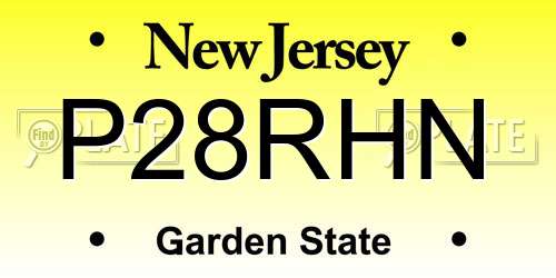 P28RHN New Jersey License Plate