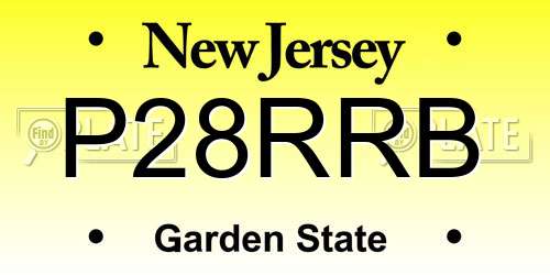 P28RRB New Jersey License Plate