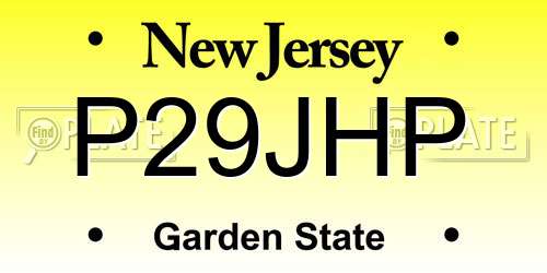 P29JHP New Jersey License Plate
