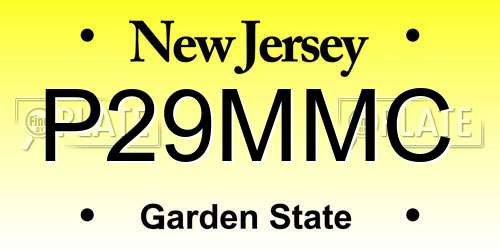 P29MMC New Jersey License Plate