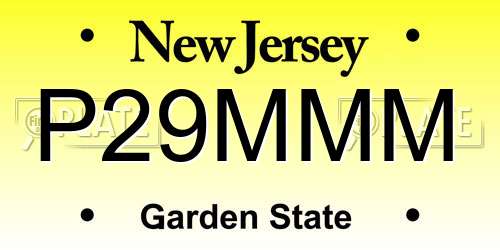 P29MMM New Jersey License Plate
