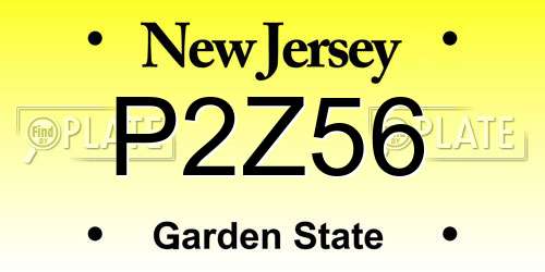 P2Z56 New Jersey License Plate