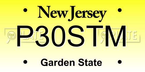 P30STM New Jersey License Plate