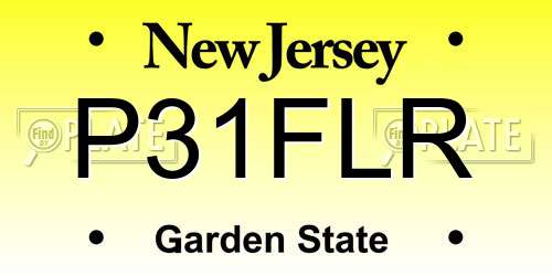 P31FLR New Jersey License Plate