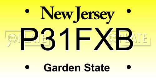 P31FXB New Jersey License Plate