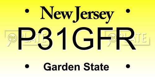 P31GFR New Jersey License Plate