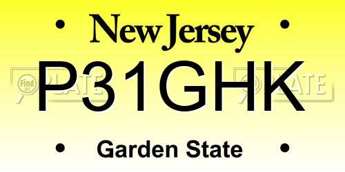 P31GHK New Jersey License Plate
