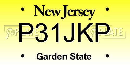 P31JKP New Jersey License Plate