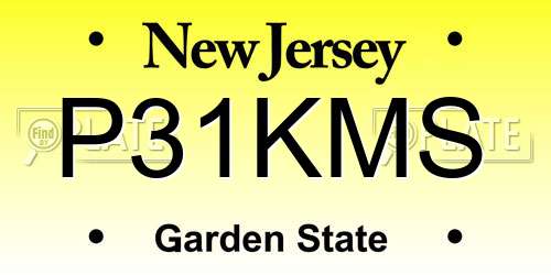 P31KMS New Jersey License Plate