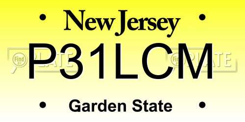 P31LCM New Jersey License Plate