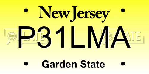 P31LMA New Jersey License Plate