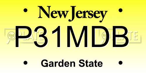 P31MDB New Jersey License Plate