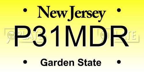 P31MDR New Jersey License Plate