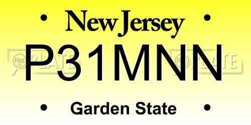 P31MNN New Jersey License Plate