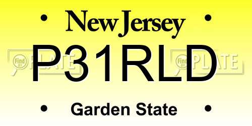 P31RLD New Jersey License Plate