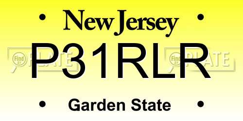 P31RLR New Jersey License Plate