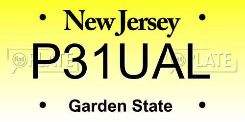 P31UAL New Jersey License Plate