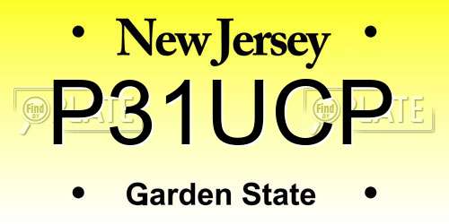 P31UCP New Jersey License Plate