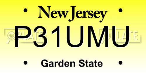 P31UMU New Jersey License Plate