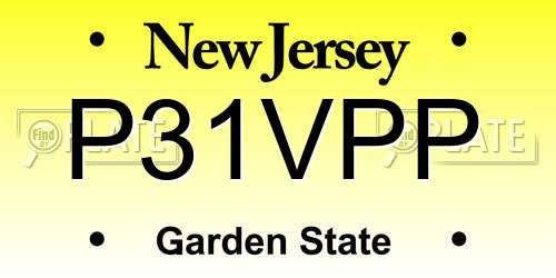 P31VPP New Jersey License Plate