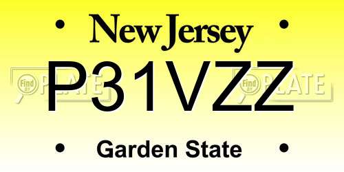 P31VZZ New Jersey License Plate