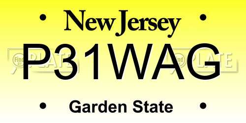 P31WAG New Jersey License Plate