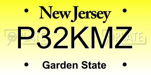 P32KMZ New Jersey License Plate