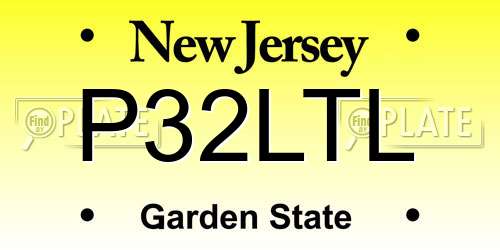 P32LTL New Jersey License Plate