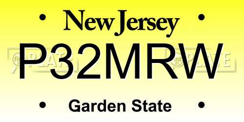 P32MRW New Jersey License Plate