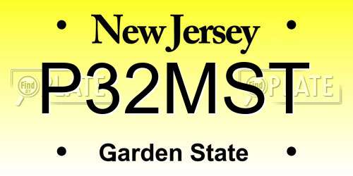 P32MST New Jersey License Plate