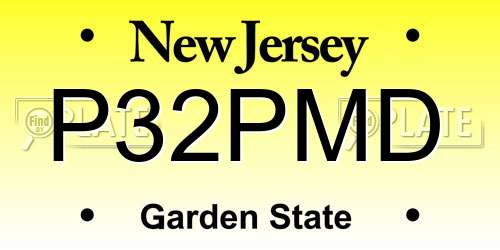 P32PMD New Jersey License Plate