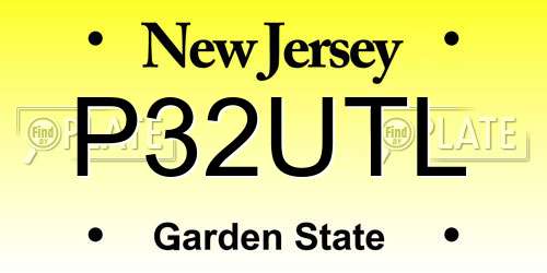 P32UTL New Jersey License Plate